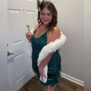 Showgirl Dress/Green Flapper Dress
